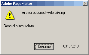 PageMaker Error